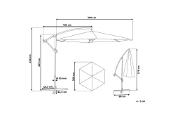 Parasoller-Ravenna Parasoll 240 cm Grey
