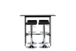 Venture Home Spisegrupper-Rax Spisegruppe 120 cm Rektangulær med 4 Jonna Stoler Svart