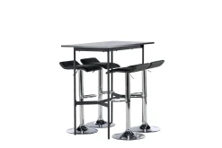 Venture Home Spisegrupper-Rax Spisegruppe 120 cm Rektangulær med 4 Jonna Stoler Svart