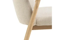 Karmstoler|Spisestoler & Kjøkkenstoler-Reciclar Spisestol i bouclé med armlener i eik Beige,Cream