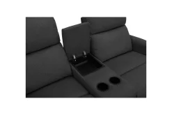 Loft24 Lenestoler-Recliner Dacoulas Antrasitt, Stoff/tre Antracit