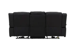 Comfort Living Reclinersofa med hjørne Singapore reclinersofa 3-seter kunstskinn Svart