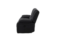 Comfort Living Reclinersofa med hjørne Singapore reclinersofa 3-seter kunstskinn Svart