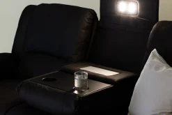 Comfort Living Reclinersofa med hjørne Singapore reclinersofa 3-seter kunstskinn Svart