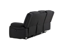 Comfort Living Reclinersofa med hjørne Singapore reclinersofa 3-seter kunstskinn Svart