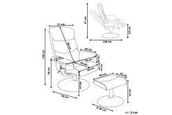 Lenestoler-Reclinerstol Legend Brun,Sølv