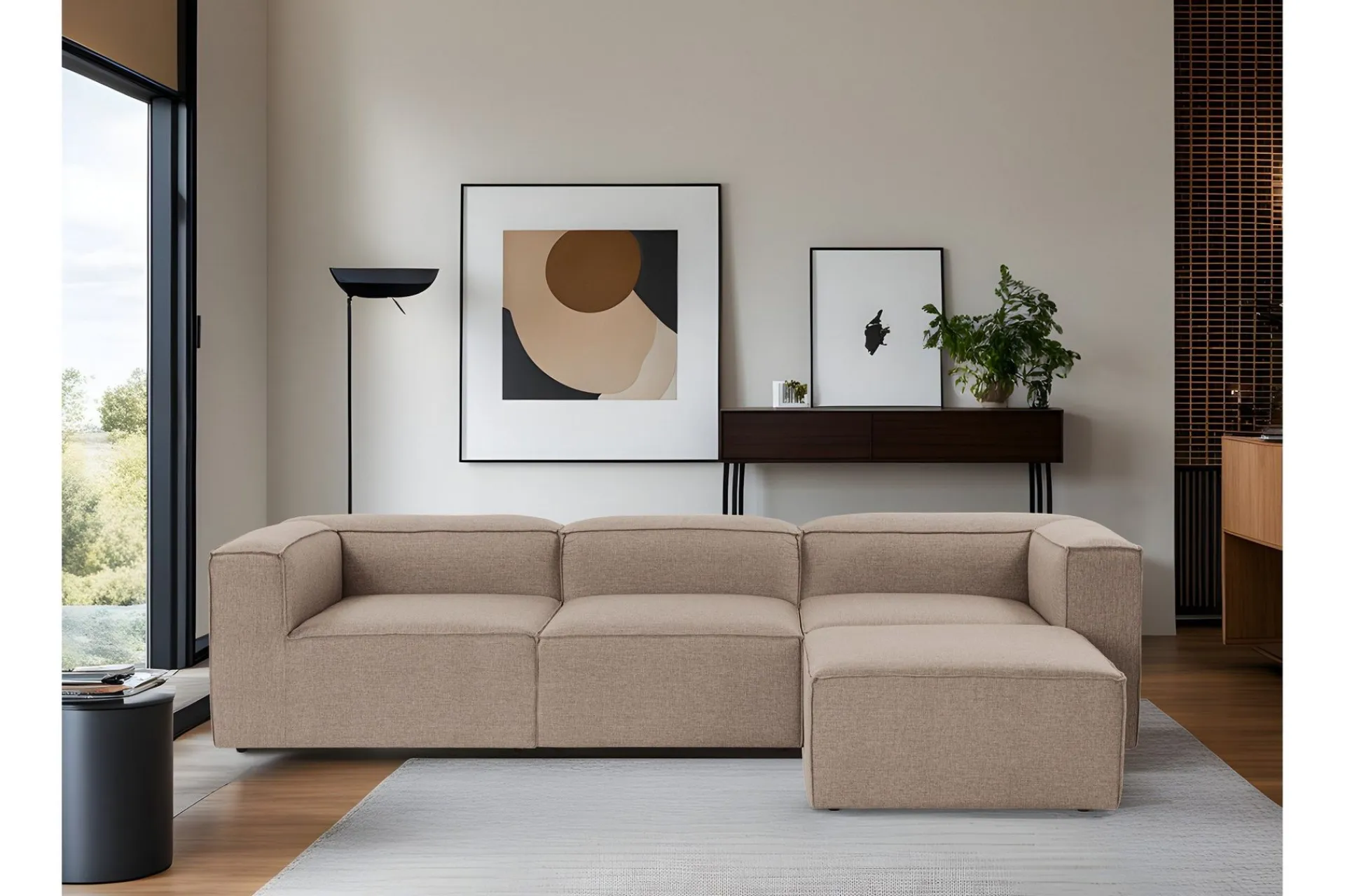 Sofa Med Sjeselong-Redlands Sofa med Sjeselong 3-seter Brun