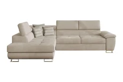 Velour Sofa & Fløyel Sofa-Reginia Hjørnesovesofa Venstre Nour Sammet 17 + Cherie 11