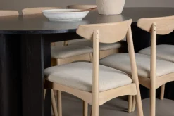 Venture Home Rektangulær spisegruppe Tyresö 220 cm med 6 Ven stoler