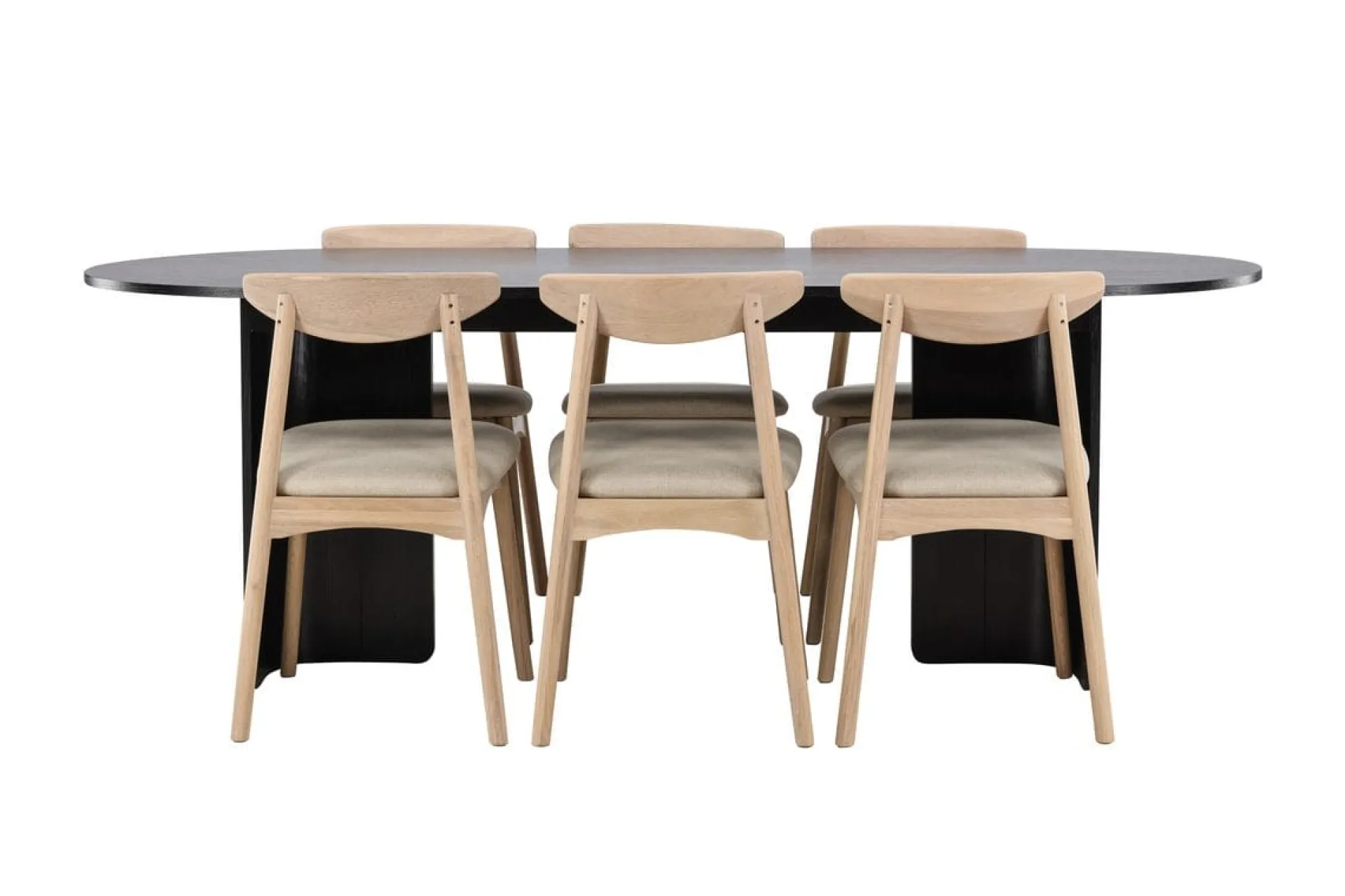 Venture Home Rektangulær spisegruppe Tyresö 220 cm med 6 Ven stoler