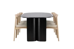 Venture Home Rektangulær spisegruppe Tyresö 220 cm med 6 Ven stoler