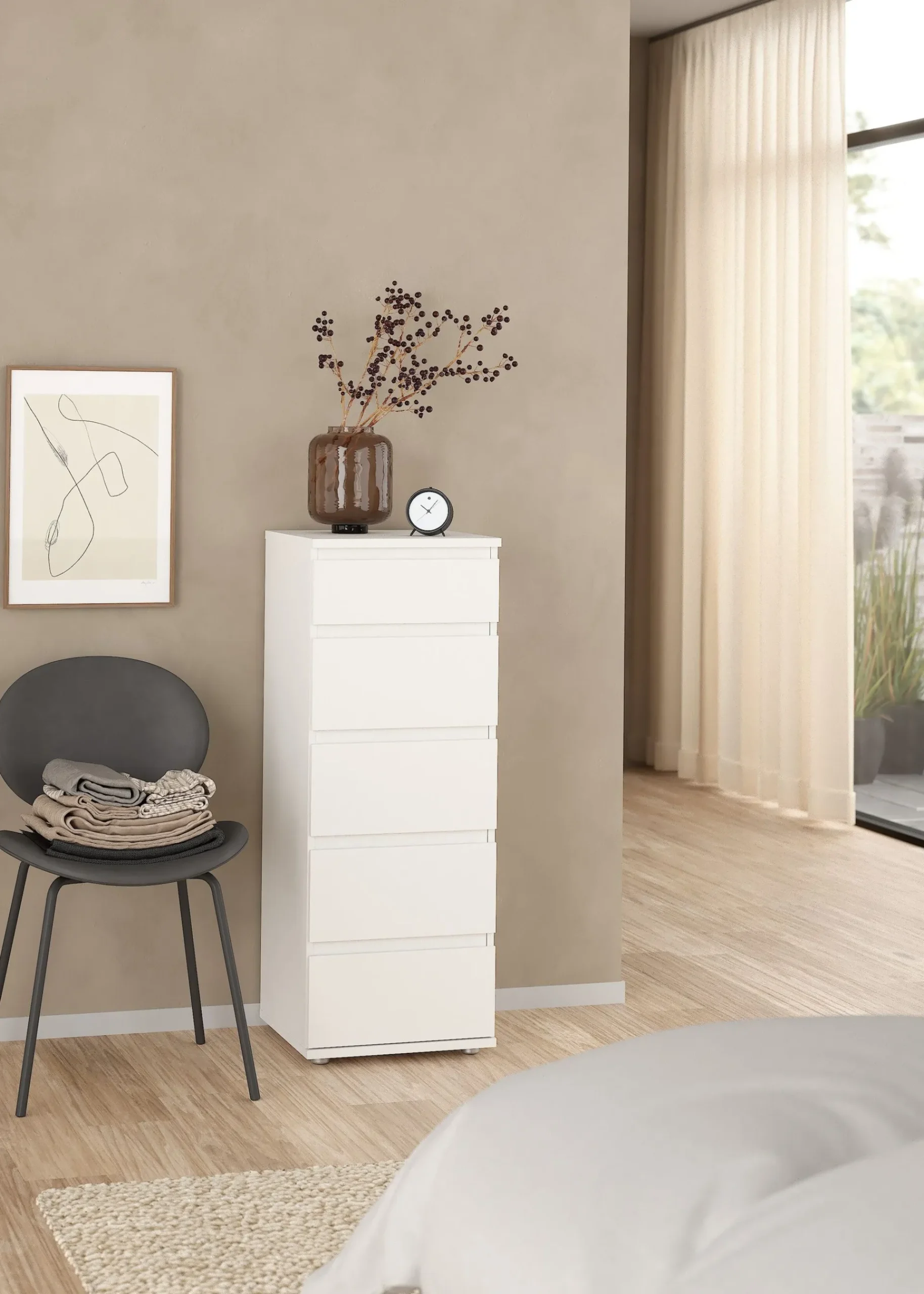Tvilum Rengo Kommode med 5 skuffer 40x40x107 cm
