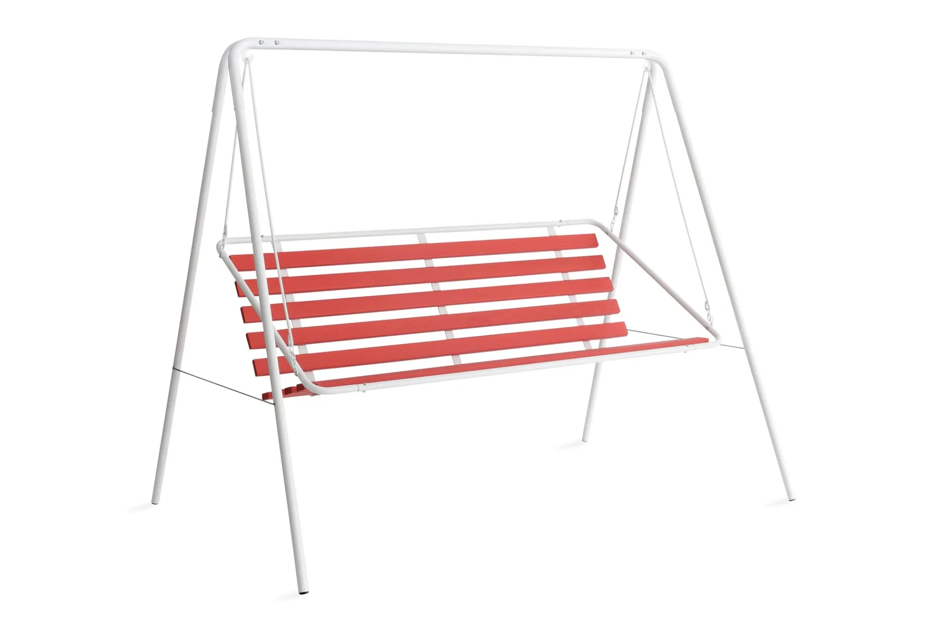 Varax Hammocker-Retro 3-seter Hammock hvit ramme Rød/Hvit