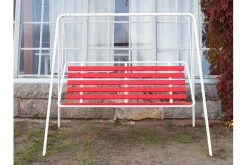 Varax Hammocker-Retro 3-seter Hammock hvit ramme Rød/Hvit