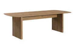 Bark Richeto spisebord 210 cm eik + 8 stk. Nibe stol svart med eikeben