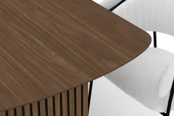 Bark Spisegrupper-Richeto spisebord 240 cm med 8 Karol spisestoler Røkt eik