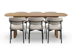 Bark Richeto spisebord 210 cm med 6 Lucy spisestoler