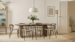 Bark Richeto spisebord 240 cm med 8 Winston spisestoler