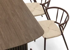Bark Richeto spisebord 240 cm med 8 Winston spisestoler