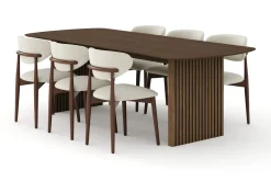 Bark Richeto Spisegruppe 240 cm med 6 Molly Spisestoler