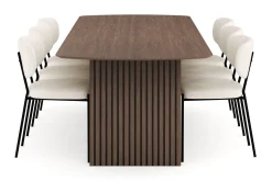 Bark Spisegrupper-Richeto Spisegruppe 240 cm med 6 Gemmiano Spisestoler Røkt eik