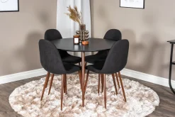Venture Home Spisegrupper-Ridones Spisegruppe inkl. 4 Ypas Stoler Brun,Svart