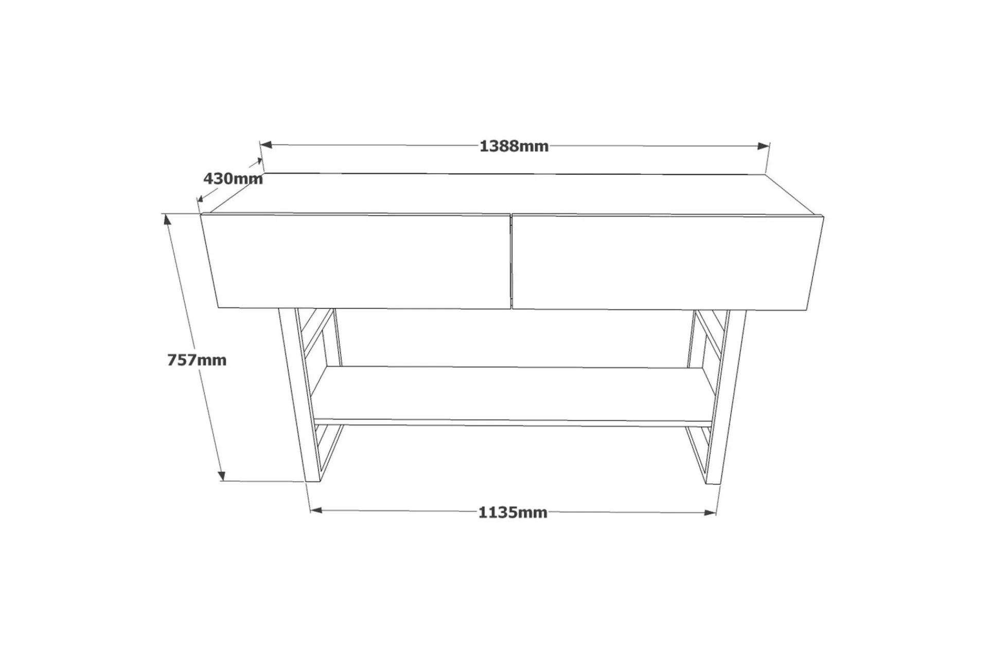 Rinorea Konsollbord 139x75,7 cm