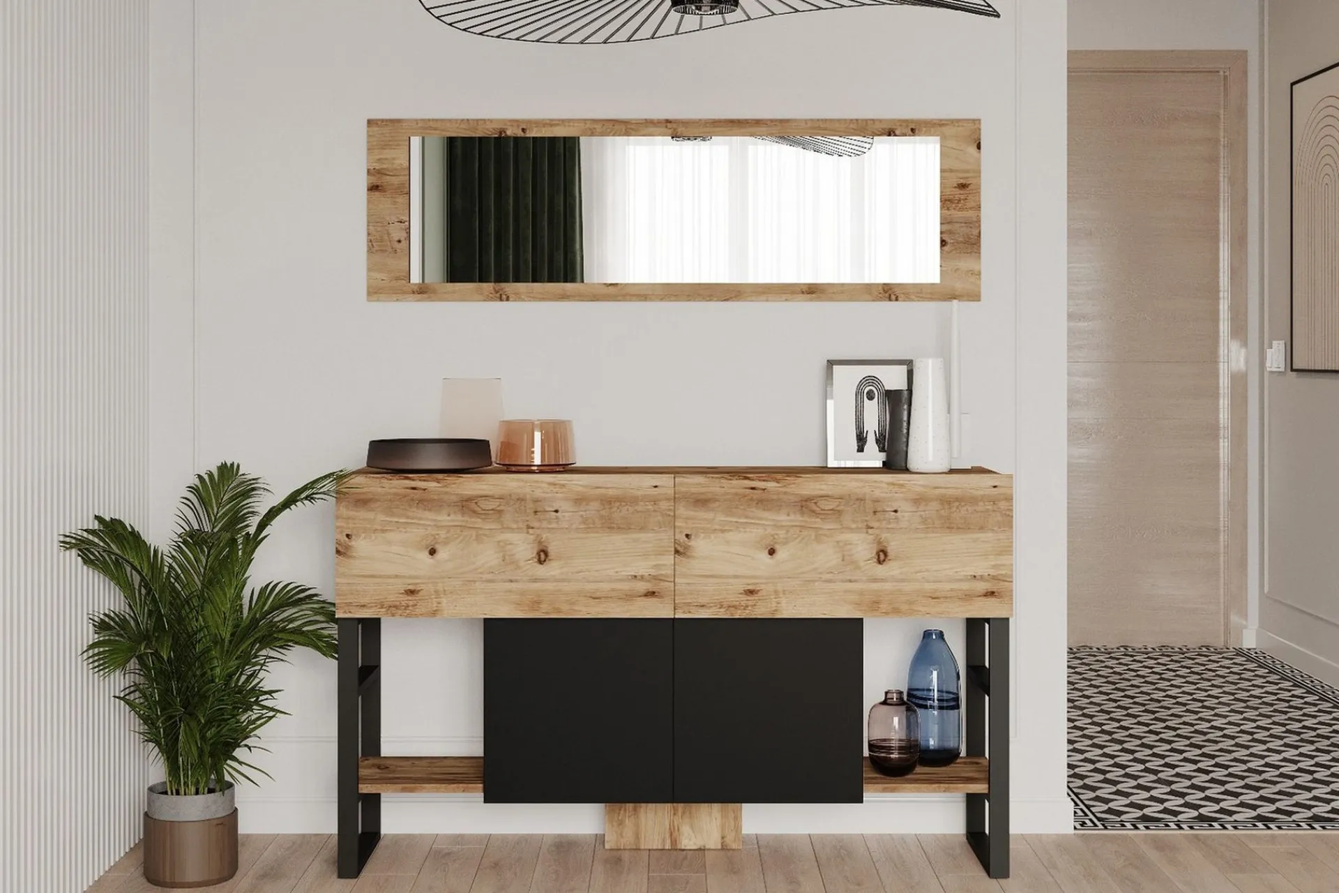 Gangbord|Avlastningsbord-Rinorea Konsollbord 139x83,6 cm Grønn