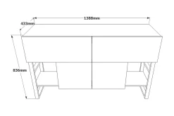 Gangbord|Avlastningsbord-Rinorea Konsollbord 139x83,6 cm Grønn