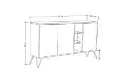 Gangbord|Avlastningsbord-Rinorea Konsollbord 142x83 cm Brun