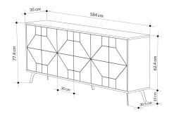 Gangbord|Avlastningsbord-Rinorea Konsollbord 184x77,4 cm Hvit