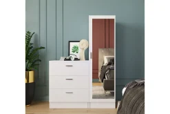 Kommode-Rinorea Oppbevaringsskap 40x140 cm Hvit