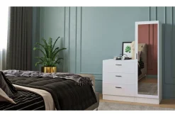 Kommode-Rinorea Oppbevaringsskap 40x140 cm Hvit