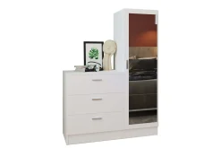 Kommode-Rinorea Oppbevaringsskap 40x140 cm Hvit