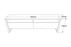 Tv-Møbelsett-Rinorea Tv-møbelsett 180x56 cm Grønn