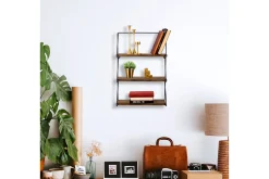 Vegghylle-Rinorea Vegghylle 60x15 cm 3 Hyller Svart