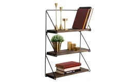 Vegghylle-Rinorea Vegghylle 60x15 cm 3 Hyller Svart
