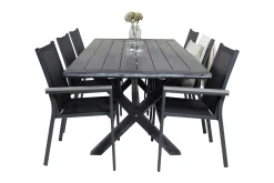 Venture Home Rives Spisegruppe 200cm + 6 Parma Karmstoler