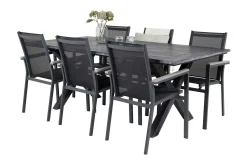 Venture Home Rives Spisegruppe 200cm + 6 Parma Karmstoler