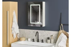 Baderom-Roconda Skap til Badet 40 cm Speil med LED-belysning Hvit