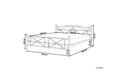 Bedly Sengeramme & Sengestamme-Rodez Dobbeltseng 160 | 200 cm Svart