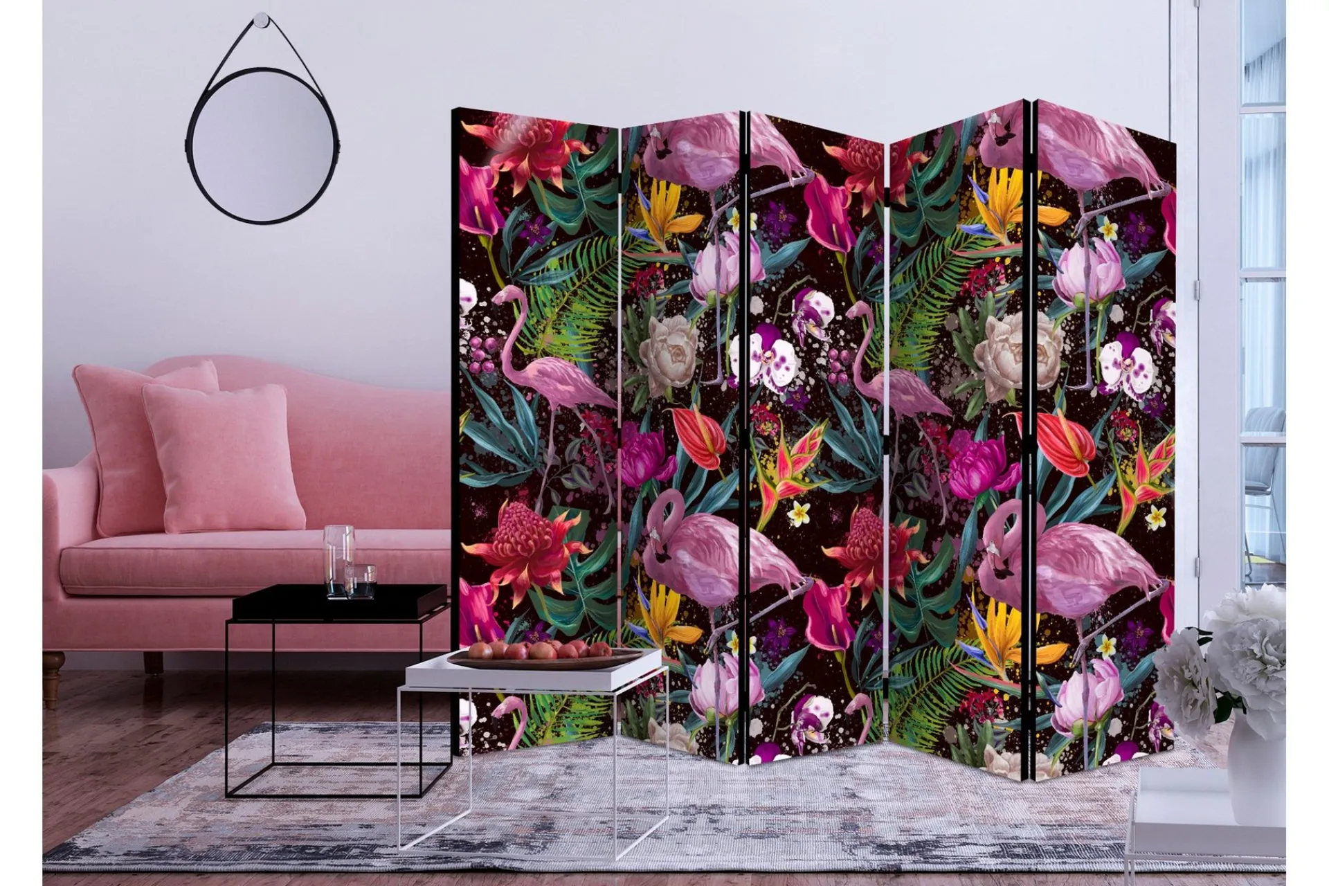 Avskjerming Skrivebord|Bretteskjerm-Romdeler Colorful Exotic II 222x517 cm