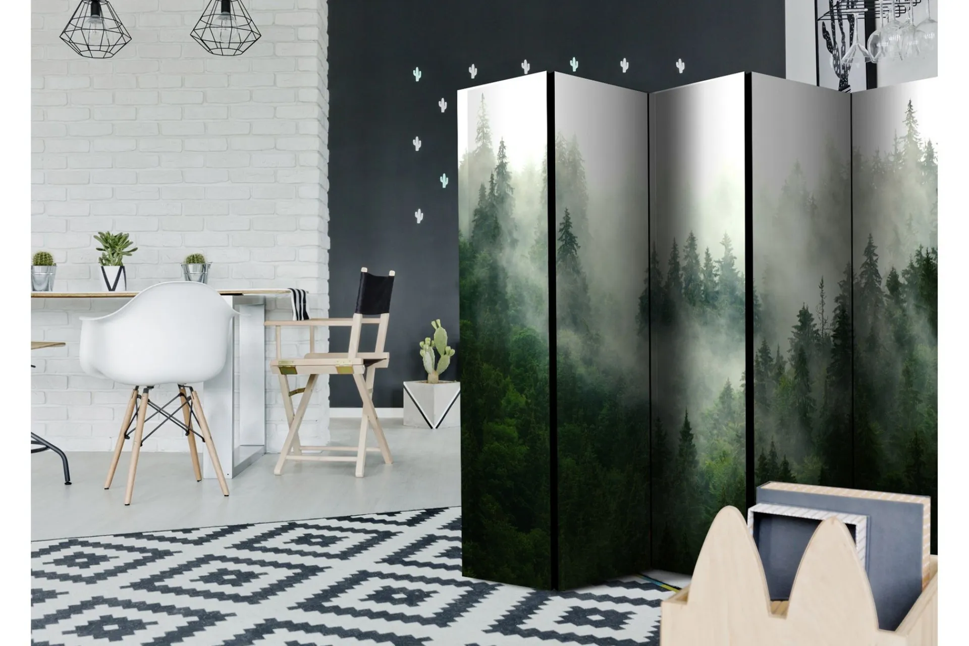 Bretteskjerm-Romdeler Coniferous Forest II 222x517 cm