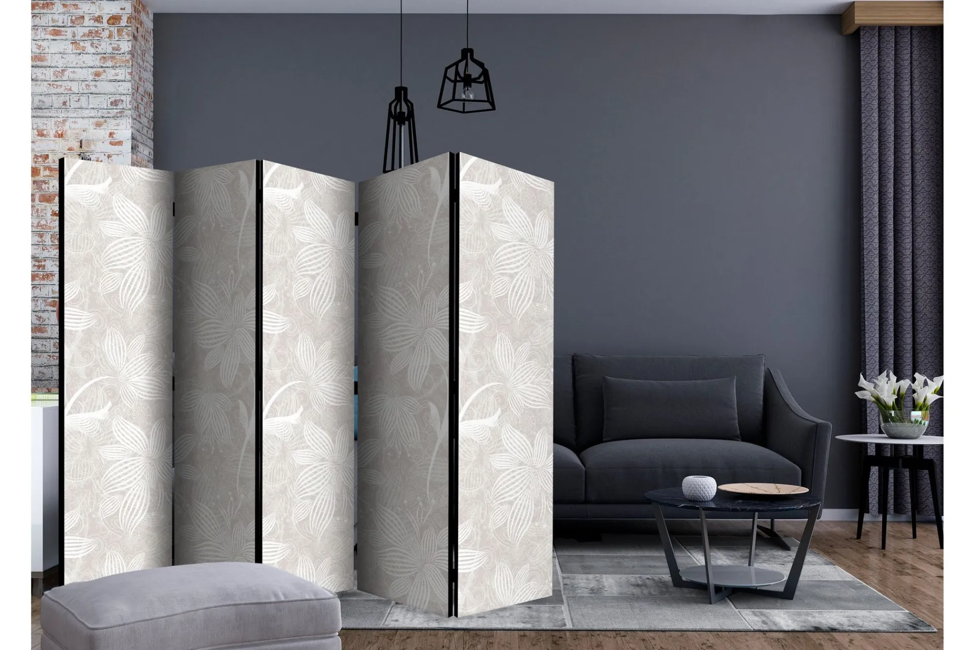 Bretteskjerm-Romdeler Floral Elements II