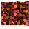Bretteskjerm-Romdeler Geometric Mosaic Red II