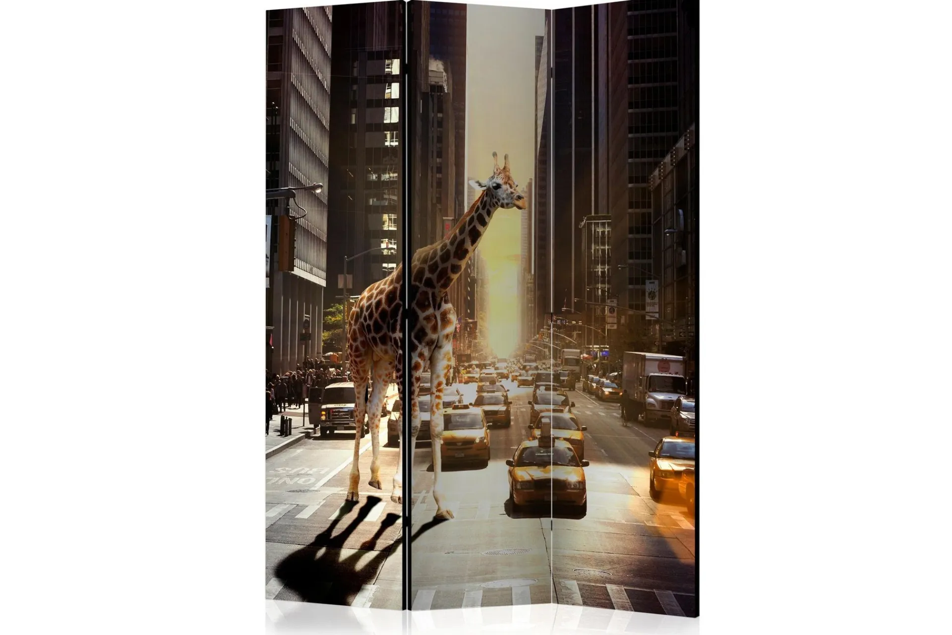Bretteskjerm-Romdeler Giraffe in the Big City