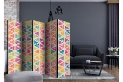 Bretteskjerm-Romdeler Letters and Triangles II