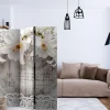 Bretteskjerm-Romdeler Lilies and Quilted Background