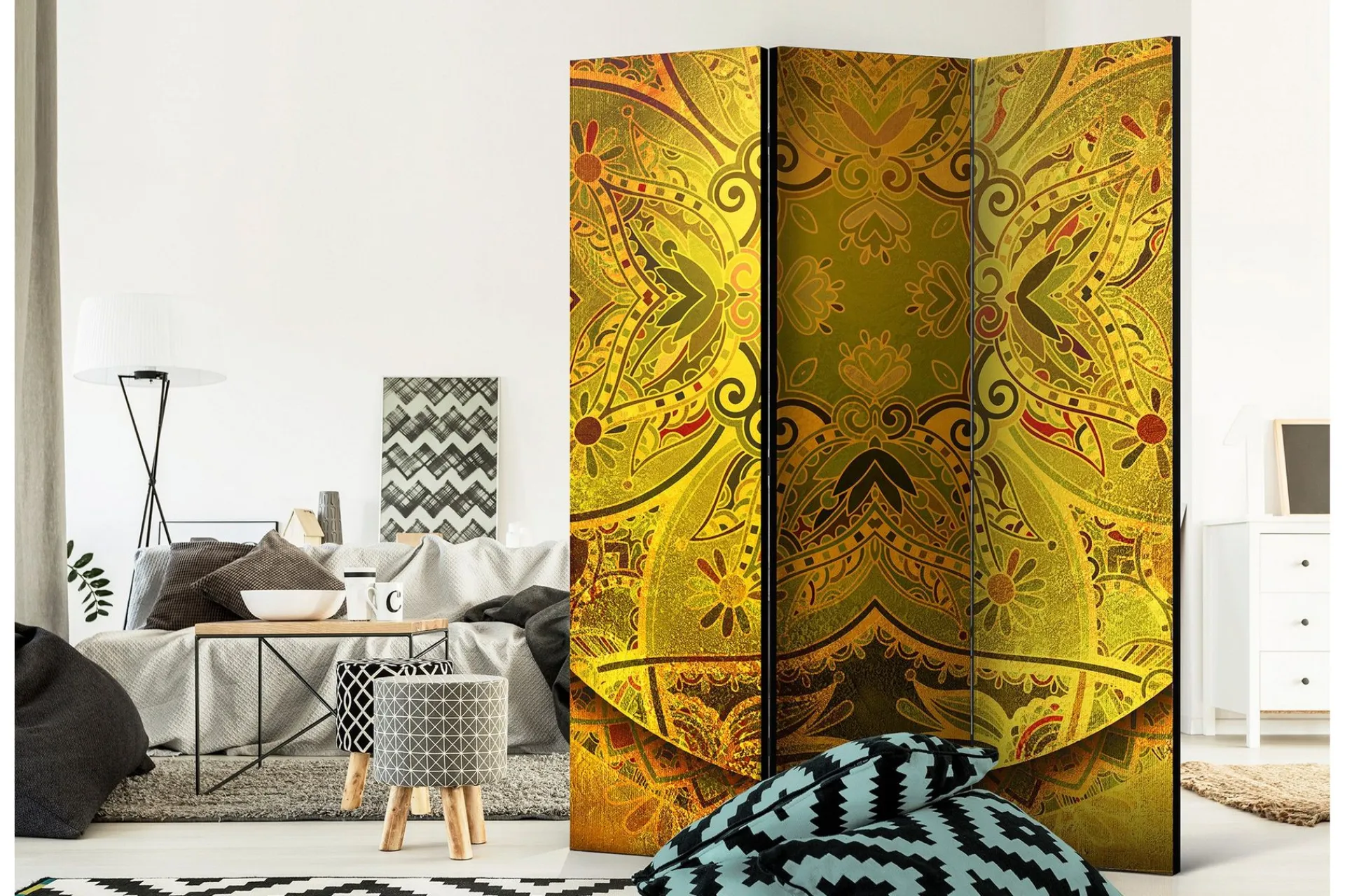 Romdeler Mandala: Golden Power I 113x517 cm