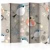 Bretteskjerm-Romdeler Natural Pattern with Birds II